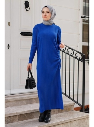 Saxe Blue - Knit Dresses - Bestenur