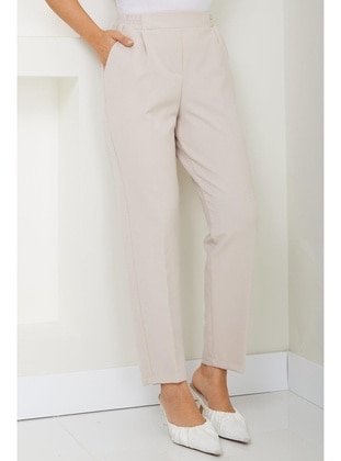 Beige - Pants - Hafsa Mina