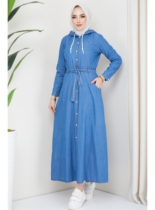 Light Blue - Modest Dress - Hafsa Mina