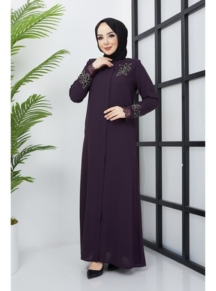 Maroon - Abaya - Hafsa Mina