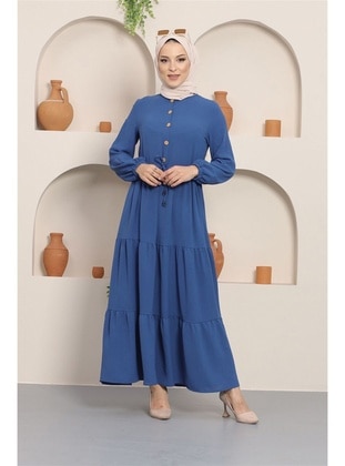 Hafsa Mina Indigo Modest Dress