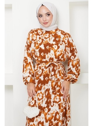 Tan - Modest Dress - Hafsa Mina