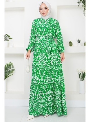 Green - Modest Dress - Hafsa Mina