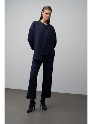 Navy Blue - Tracksuit Set - Olcay