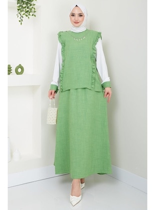 Pistachio Green - Suit - Hafsa Mina