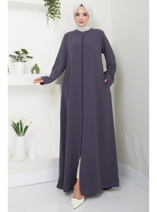 Smoke Color - Abaya - Hafsa Mina