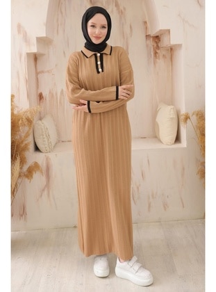 Camel - Modest Dress - Hafsa Mina