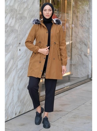 Tan - Puffer Jackets - Hafsa Mina