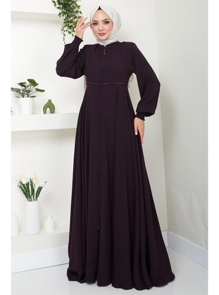 Maroon - Abaya - Hafsa Mina