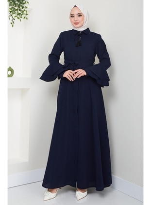 Navy Blue - Abaya - Hafsa Mina