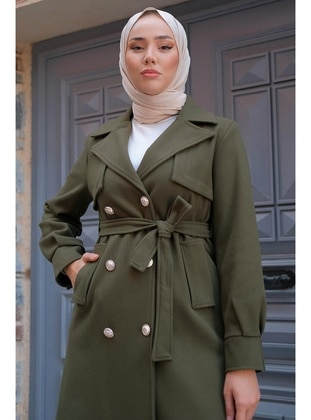 Khaki - Coat - Hafsa Mina