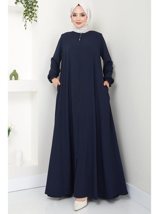 Navy Blue - Abaya - Hafsa Mina