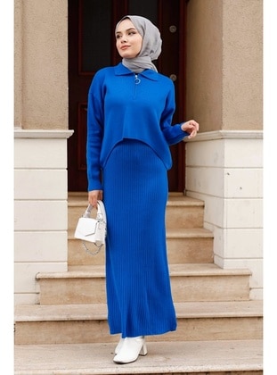 Saxe Blue - Knit Suits - Bestenur