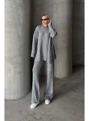 Grey - Tracksuit Set - Olcay