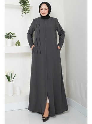 Grey - Abaya - Hafsa Mina