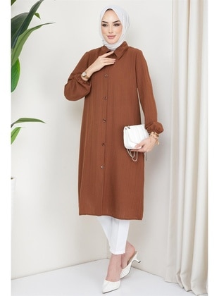 Brown - Tunic - Hafsa Mina