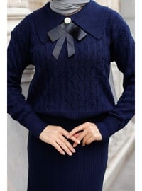 Navy Blue - Knit Suits