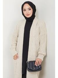 Stone Color - Knit Cardigan