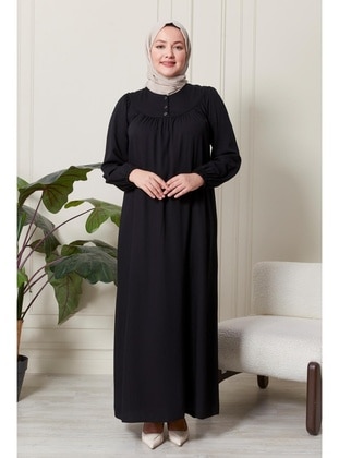 Black - Modest Dress - Ferace