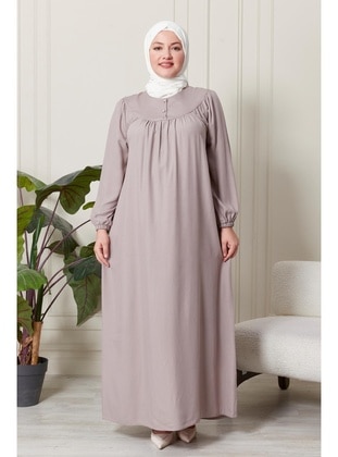 Stone Color - Modest Dress - Ferace