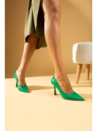 Green - Heels - Pembe Potin