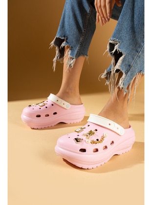 Black - Sandal - Sandal - Pembe Potin