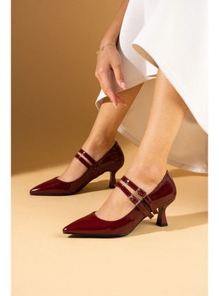 Burgundy - High Heel - Heels - Pembe Potin