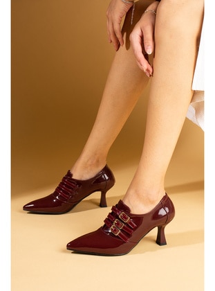 Burgundy - High Heel - Heels - Pembe Potin