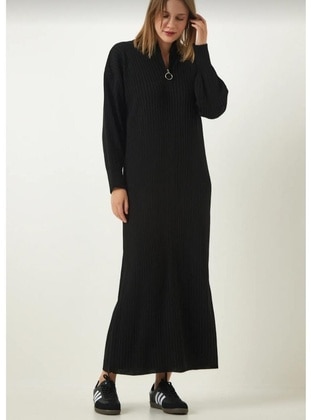 Black - Knit Dresses - Maymara