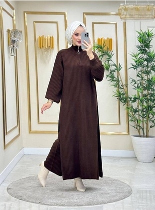 Brown - Knit Suits - Maymara