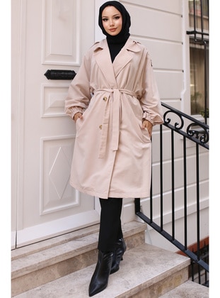 Beige - Trench Coat - Benguen