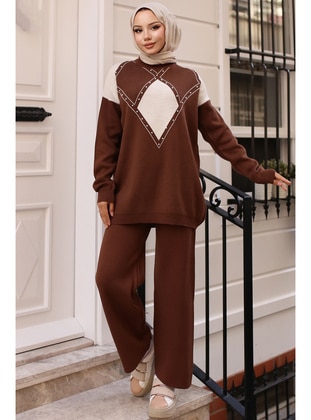 Brown - Knit Suits - Benguen