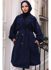 Navy Blue - Trench Coat