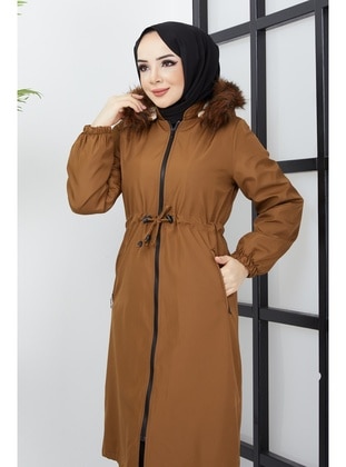 Tan - Puffer Jackets - Hafsa Mina