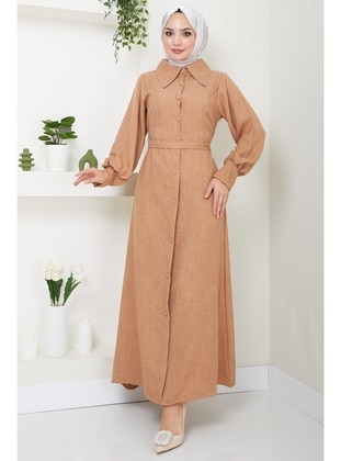 Camel - Modest Dress - Hafsa Mina