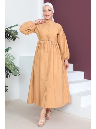 Camel - Modest Dress - Hafsa Mina