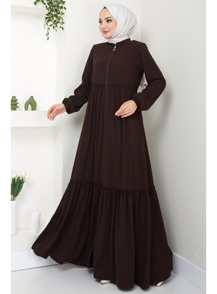 Brown - Abaya - Hafsa Mina