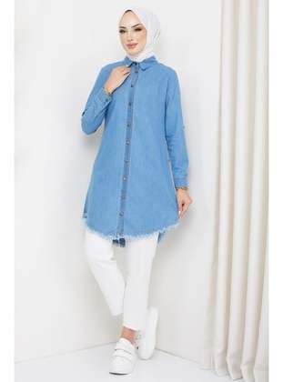 Light Blue - Tunic - Hafsa Mina