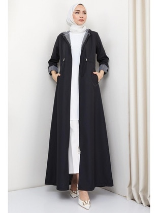 Black - Trench Coat - Hafsa Mina