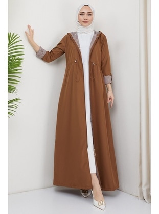 Tan - Trench Coat - Hafsa Mina