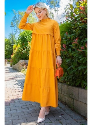 Mustard - Modest Dress - Hafsa Mina