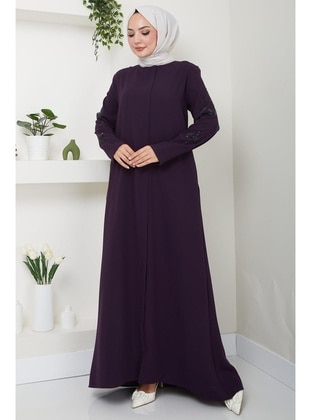 Maroon - Abaya - Hafsa Mina