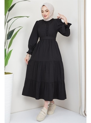 Black - Modest Dress - Hafsa Mina