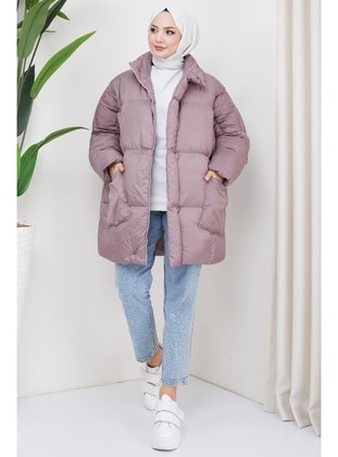 Dusty Rose - Puffer Jackets - Hafsa Mina