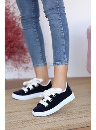 Navy Blue - Casual - Casual Shoes - Pembe Potin