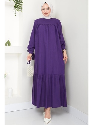 Purple - Modest Dress - Hafsa Mina