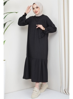 Black - Modest Dress - Hafsa Mina