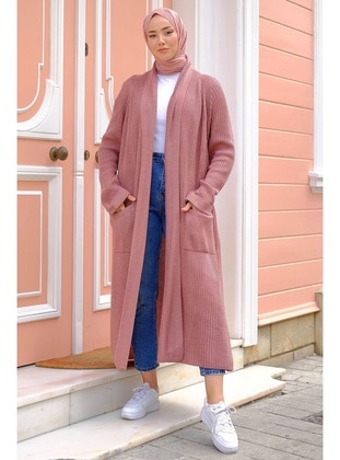 Dusty Rose - Knit Cardigan - Hafsa Mina