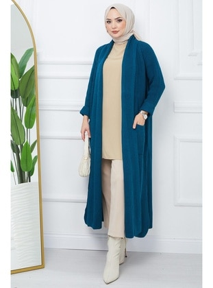 Petrol - Knit Cardigan - Hafsa Mina