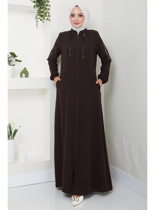 Brown - Abaya - Hafsa Mina